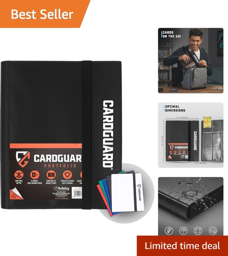 Trading Card Binder Pro-Folio – 9 Pocket Binder - Side-Loading Album, Durable...