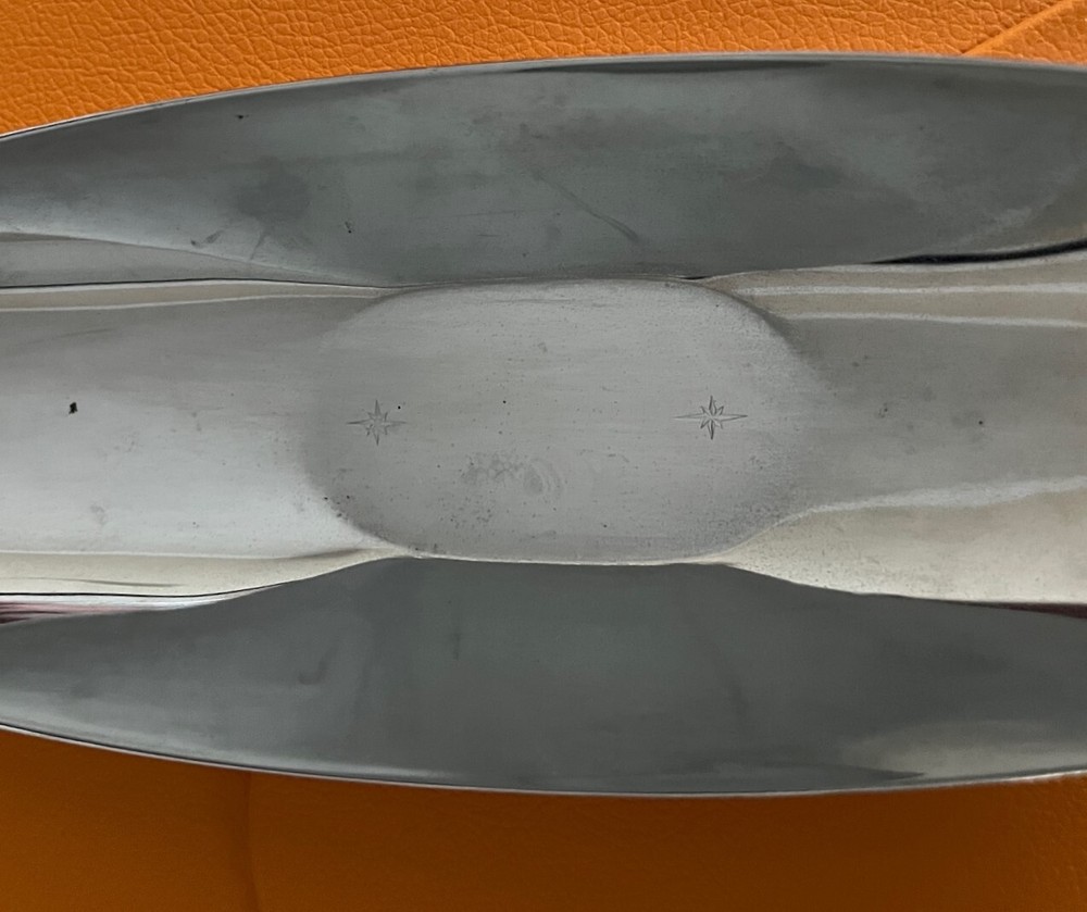 Serving Tray in Silver - Oblong - Retro Feel To It