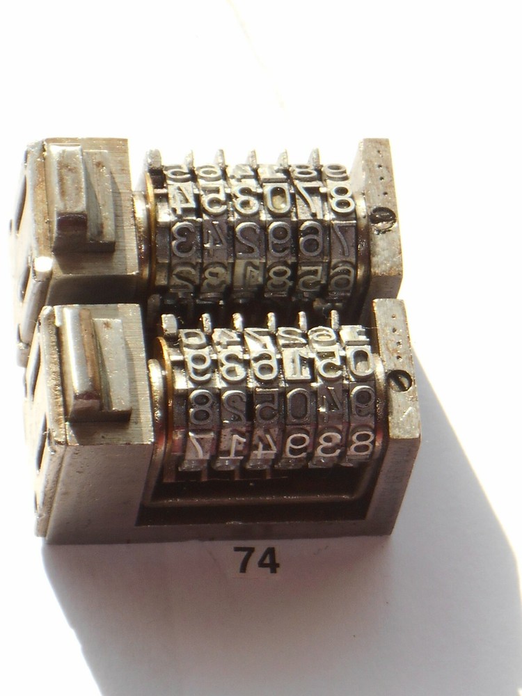 ATLANTIC | Reverse letterpress numbering machine lot | 74