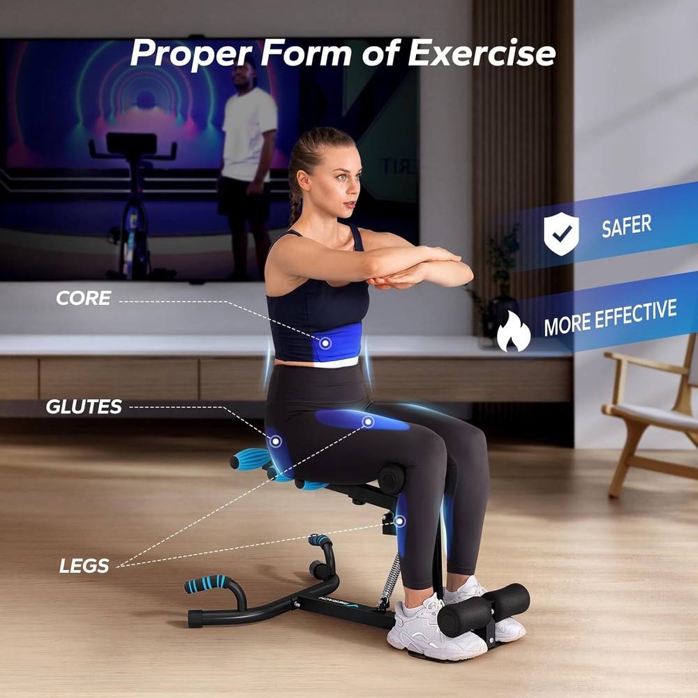 MERACH Deep Squat Workout Machine Adjustable Glutes Trainer Exercise Fitness