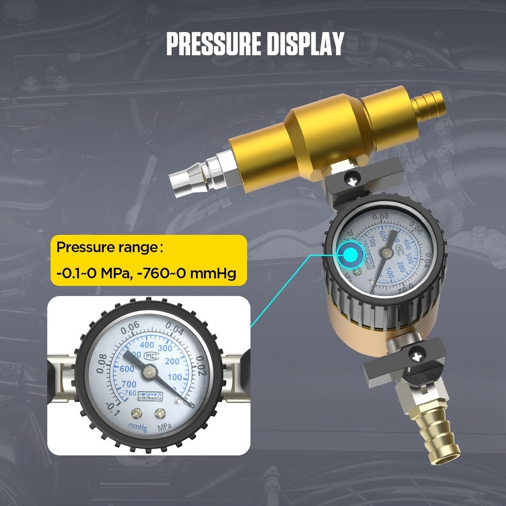 Auto Radiator Pressure Tester Vacuum Type Cooling System Refill Purge Tool Set