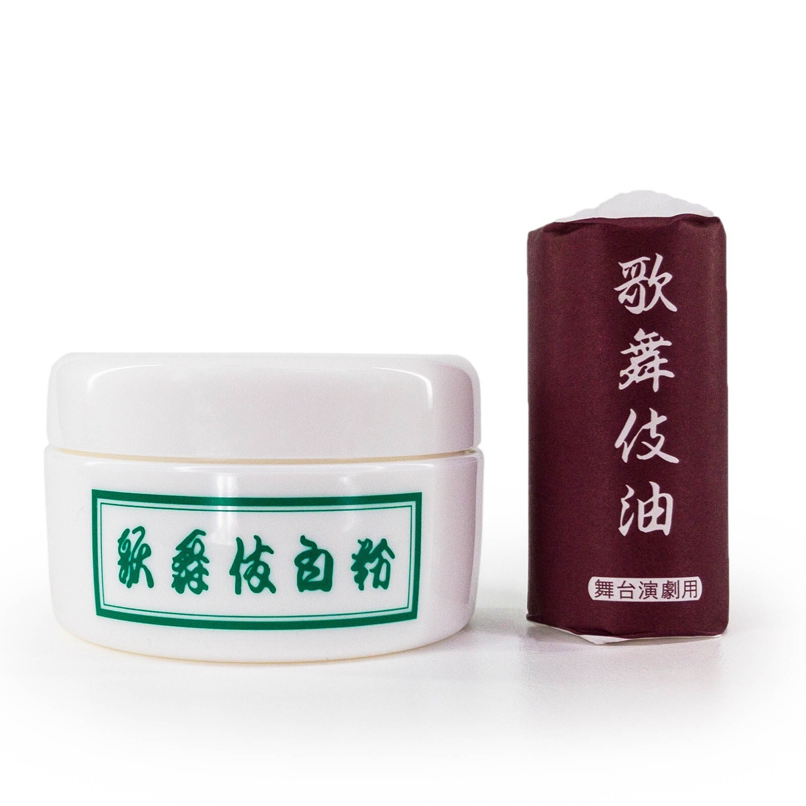 Geisha Kabuki White Stage Makeup: Shiro-Nuri Oshiroi & Kabuki Abura: 2-Item Set