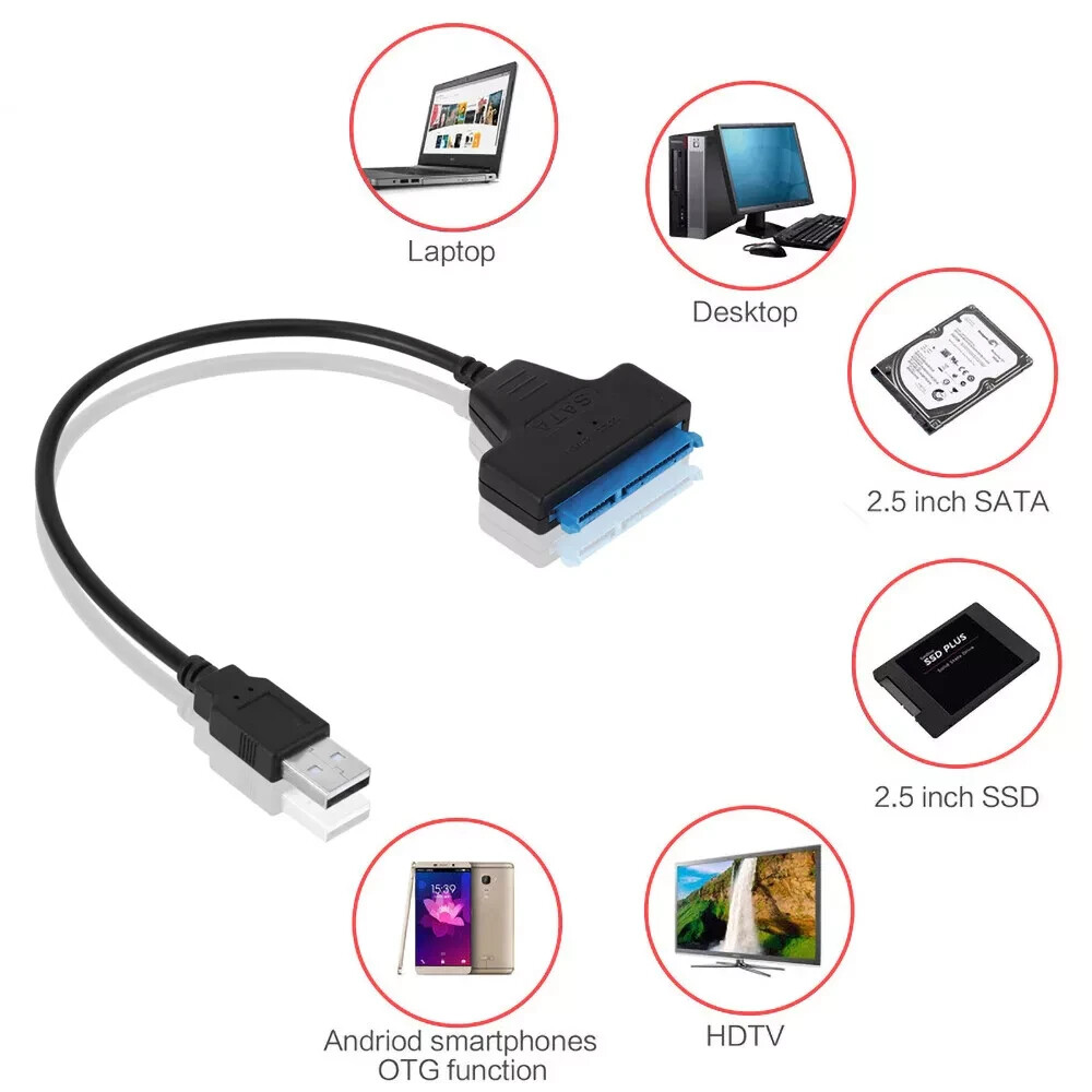 Portable 2.5" SATA Hard / SSD to USB3.0 Convertor for PC / Notebook