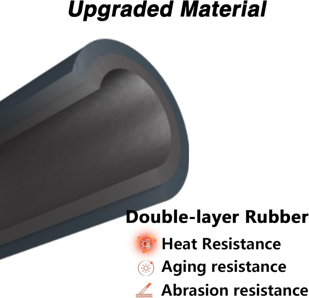 Improved Engine Crankcase Breather Hose,Double Layer Rubber Crank Ventilation...