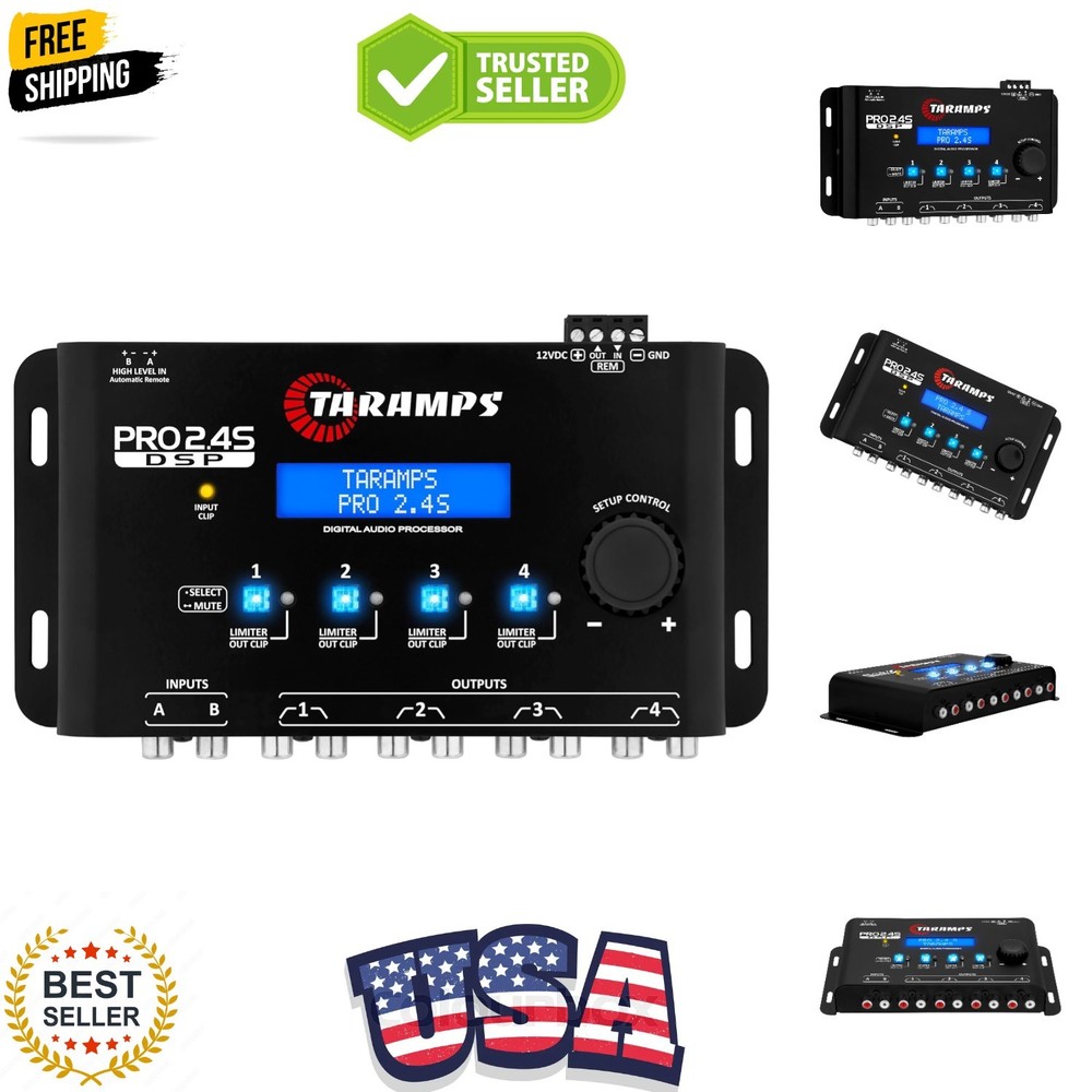 Pro 2.4S DSP Crossover full Digital Signal Processor and Equalizer with seque...