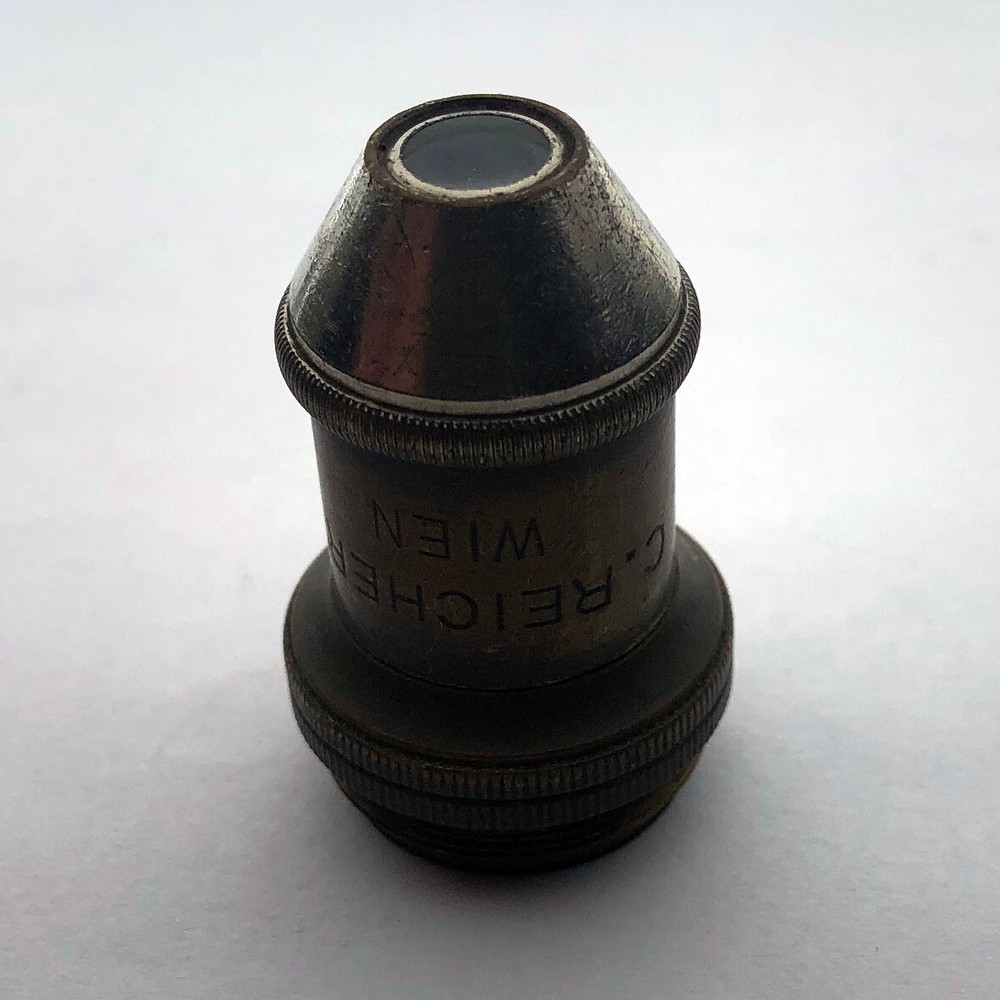 ANTIQUE C. REICHERT Wien № 3 objective microscope Brass