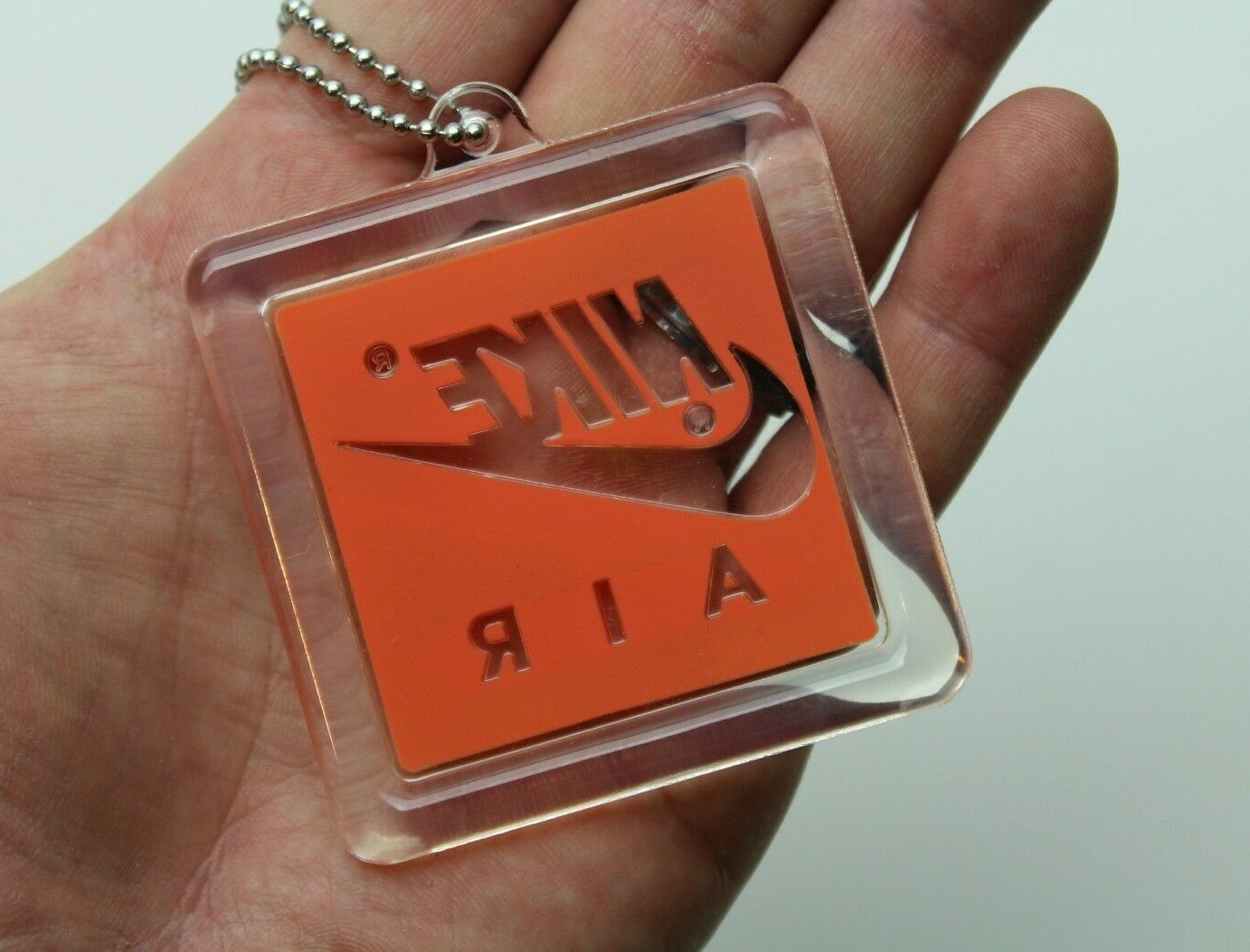 NIKE AIR HANG TAG ~RETRO~ 90s ORANGE KEYCHAIN jordan max III IV 1 90 ~AUTHENTIC~