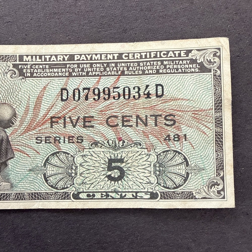 5¢ Military Payment Certificate