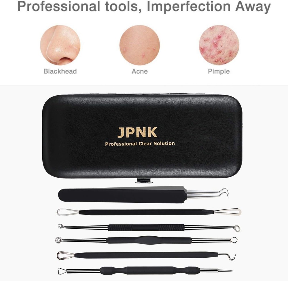 Precision Blackhead Extractor Tools - Anti-Slip, Rust Resistant & Travel Ready