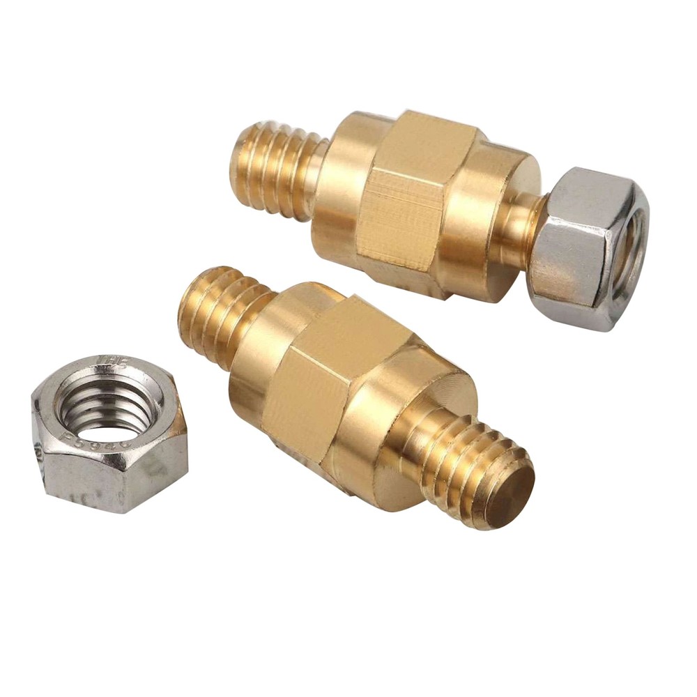 2 Set 3/8"-16 Male Thread Side Post Brass Stud For 3/8" Nut Inner Diameter