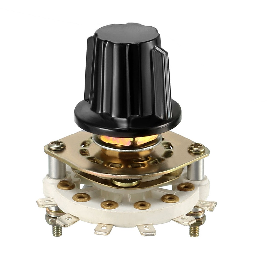 1P5T 1 Pole 5 Positions 1 Deck Band Channel Rotary Switch Selector w Knob