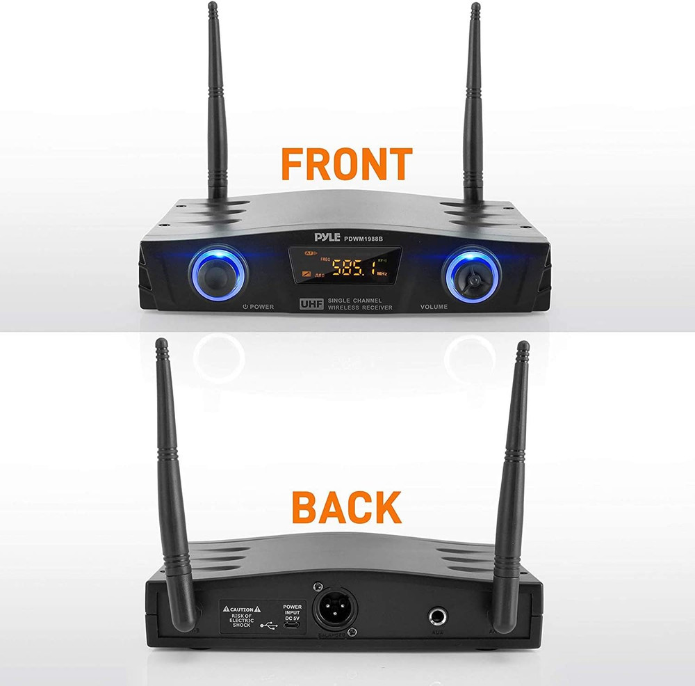 Compact UHF Wireless Microphone System - Pro Portable 1 Channel Desktop Digital