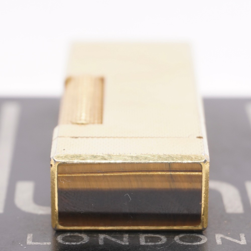 Dunhill Lighter Brown Shell gold Barry Pattern_Ultrasonically cleaned_Working