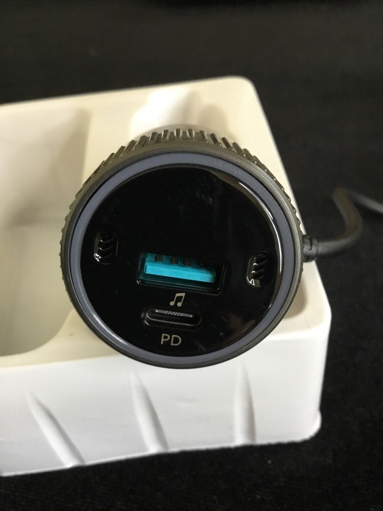 Bluetooth 5.4 Car Adapter 60W FM Transmitter PD 30W & Type C Coiled Cable 30W