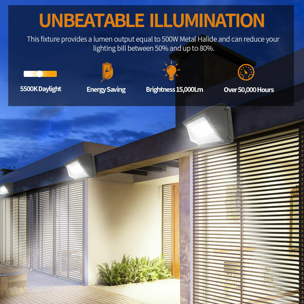 150 Watts LED Wall Pack Light Replace 600/800W Outdoor Security Wall Pack Lights