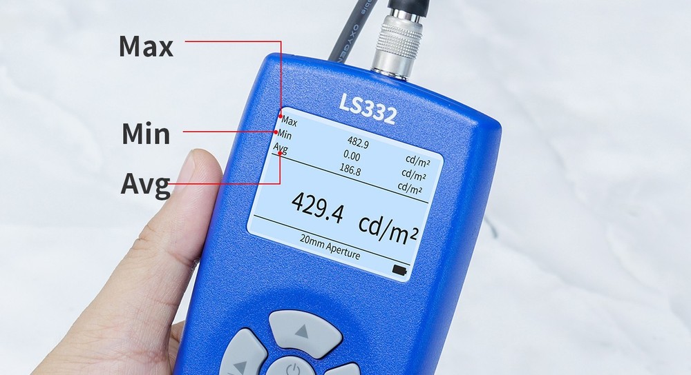 Luminance Meter Spectrometer Brightness Flicker Frequency CCT CRI Analyzer LS332