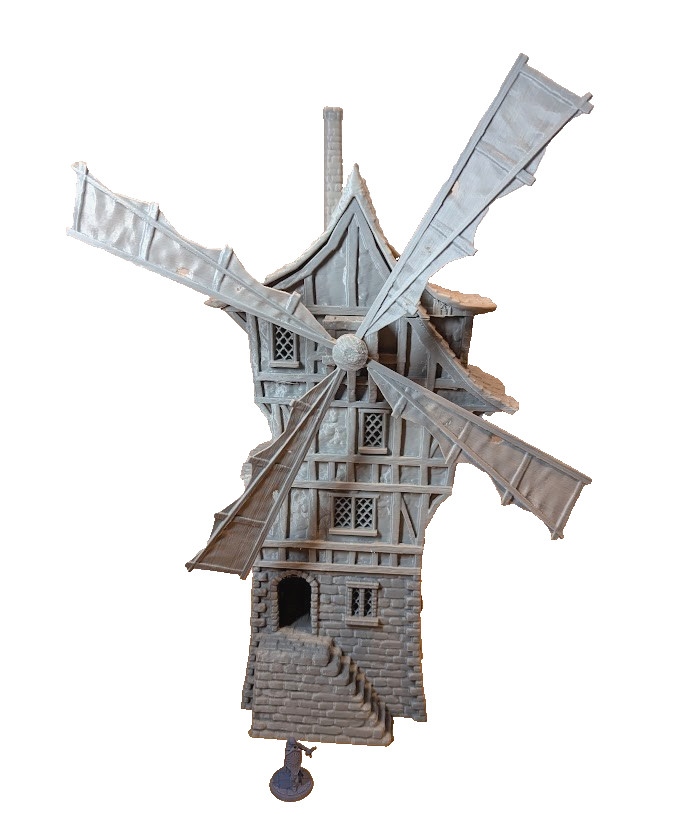 Fantasy Wargaming Windmill Tower Terrain compatible with Warhammer/DnD/Tabletop