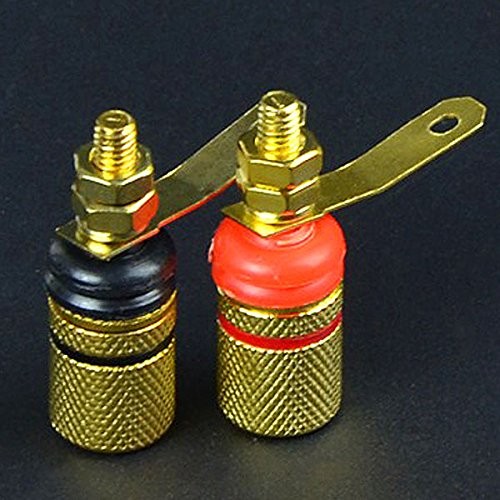 CESS Amplifier Terminal Connector Binding Post Banana Plug Jack Socket (4 Pack)