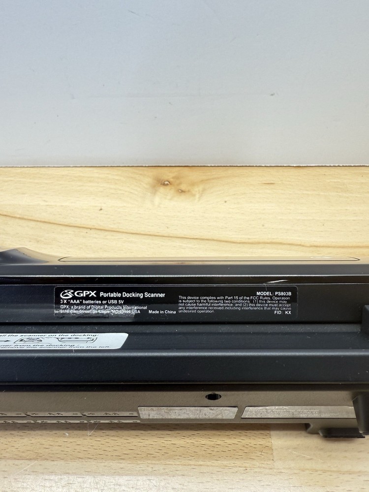 GPX PS803 Portable Docking Scanner Dock