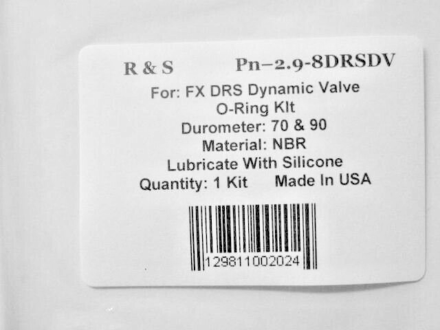 FX DRS Dynamic Valve O-Ring Kit / R&S 2.9-8DRSDVF