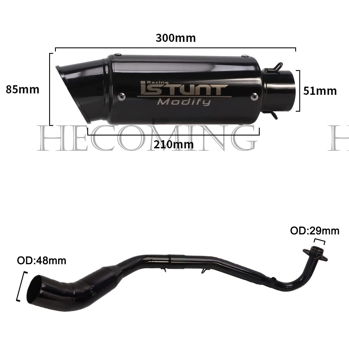 Motorcycle Full Exhaust System Slip On Muffler For Kawasaki Z125 PRO 2013-2023