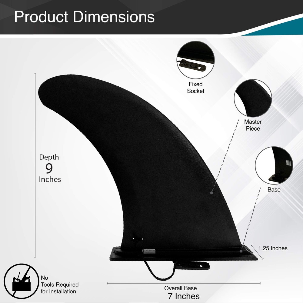 9" Sup Fin Replacement - Stand Up Paddleboard Fin Replacement, Quick Release ...