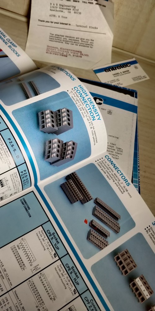 1985 ENTERLEC catalog modular terminal blocks C3