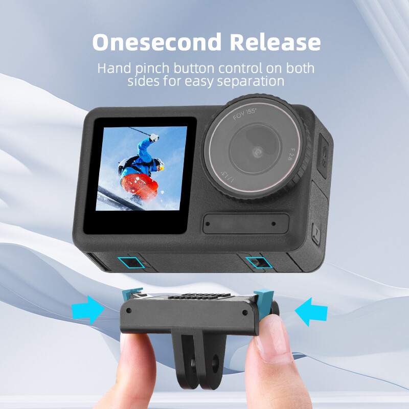 Accessories For DJI Action 3/4 Camera Magnetic Quick Release Mount Base Black