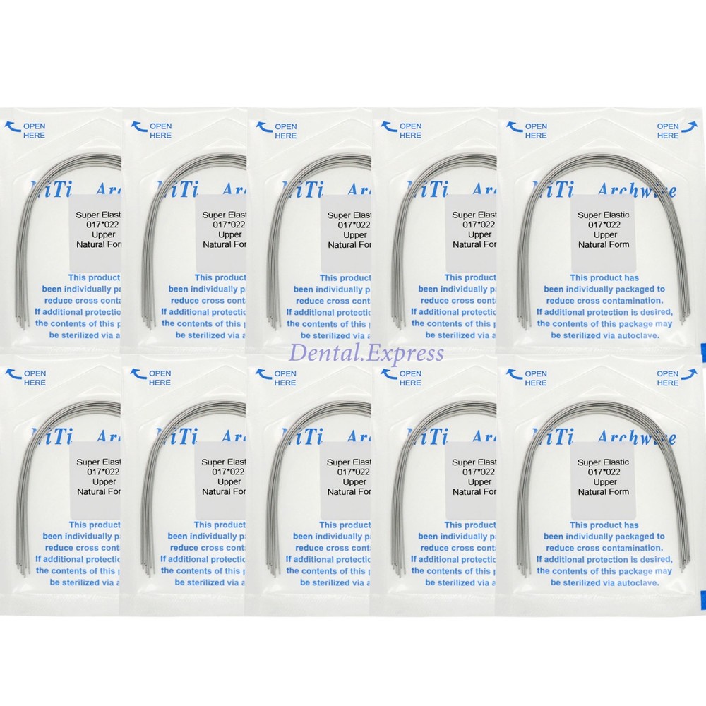 Dental Orthodontic Arch Wire Super Elastic Niti Round Rectangular Natural Form