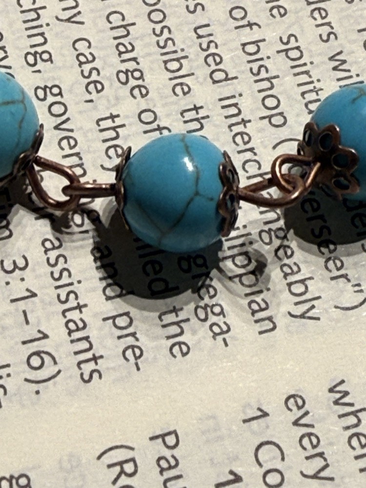Turquoise Rosary - Catholic