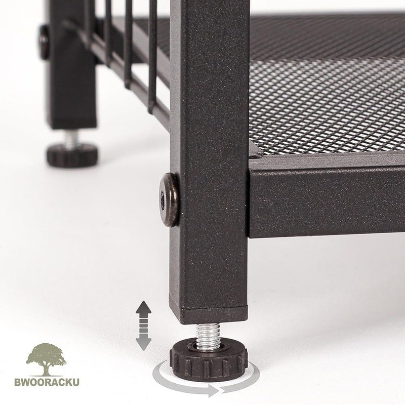 Compact 3 Tier Shoe Rack Easy Assembly Adjustable Storage Organizer Space Saving