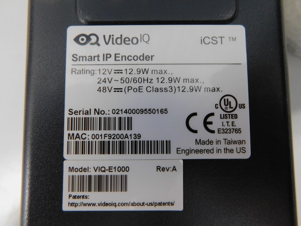Video IQ VIQ-E1000 Single Channel Camera Encoder