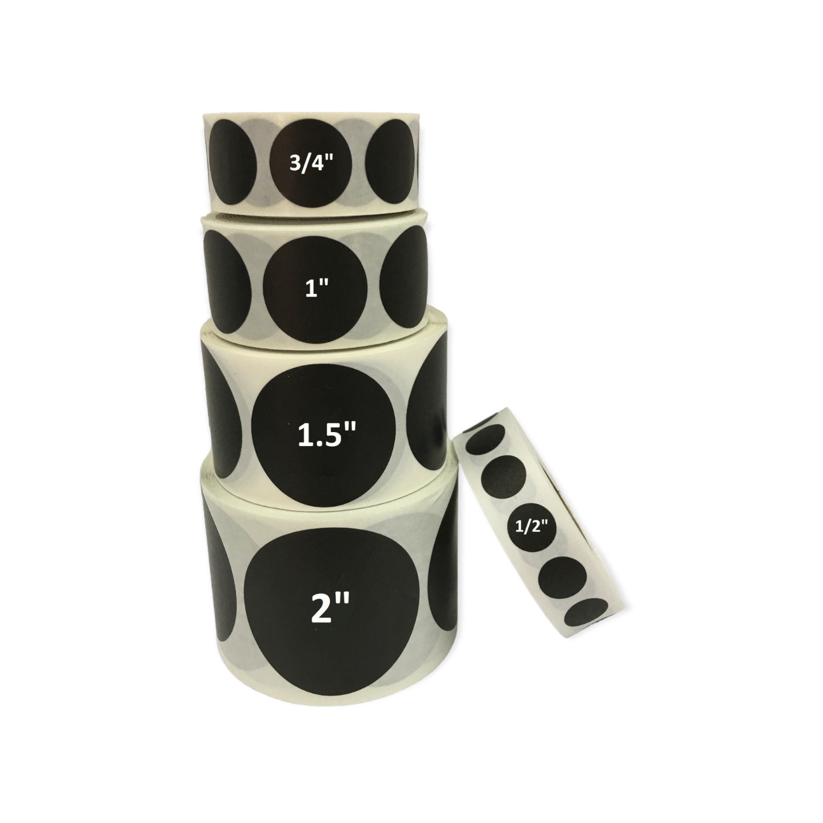 Blank 2" Round Color Coding Labels Inventory Adhesive Dots 500/RL (Choose Color)