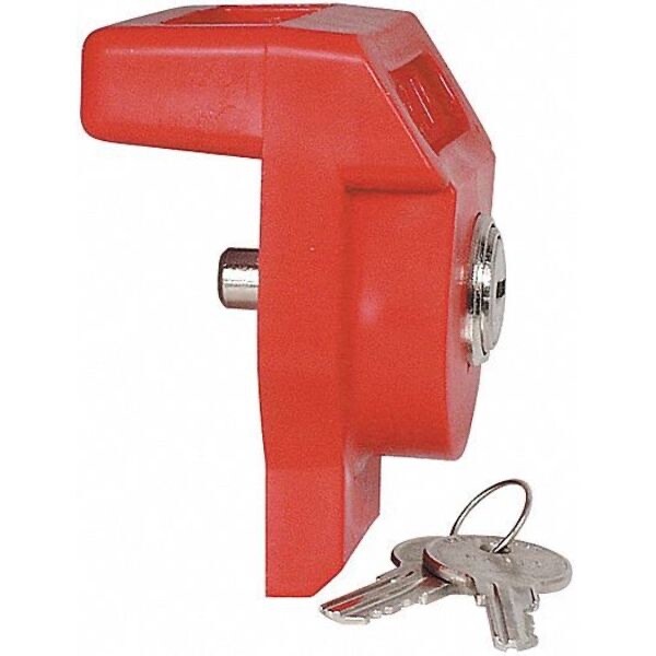 Gladhand Lock, Keyed Different, 2 Keys, Plastic, Red 090769-0