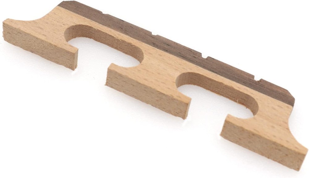 4-String Banjo Bridge, Ebony Maple Banjo Bridge Replacement Composite with Dual-