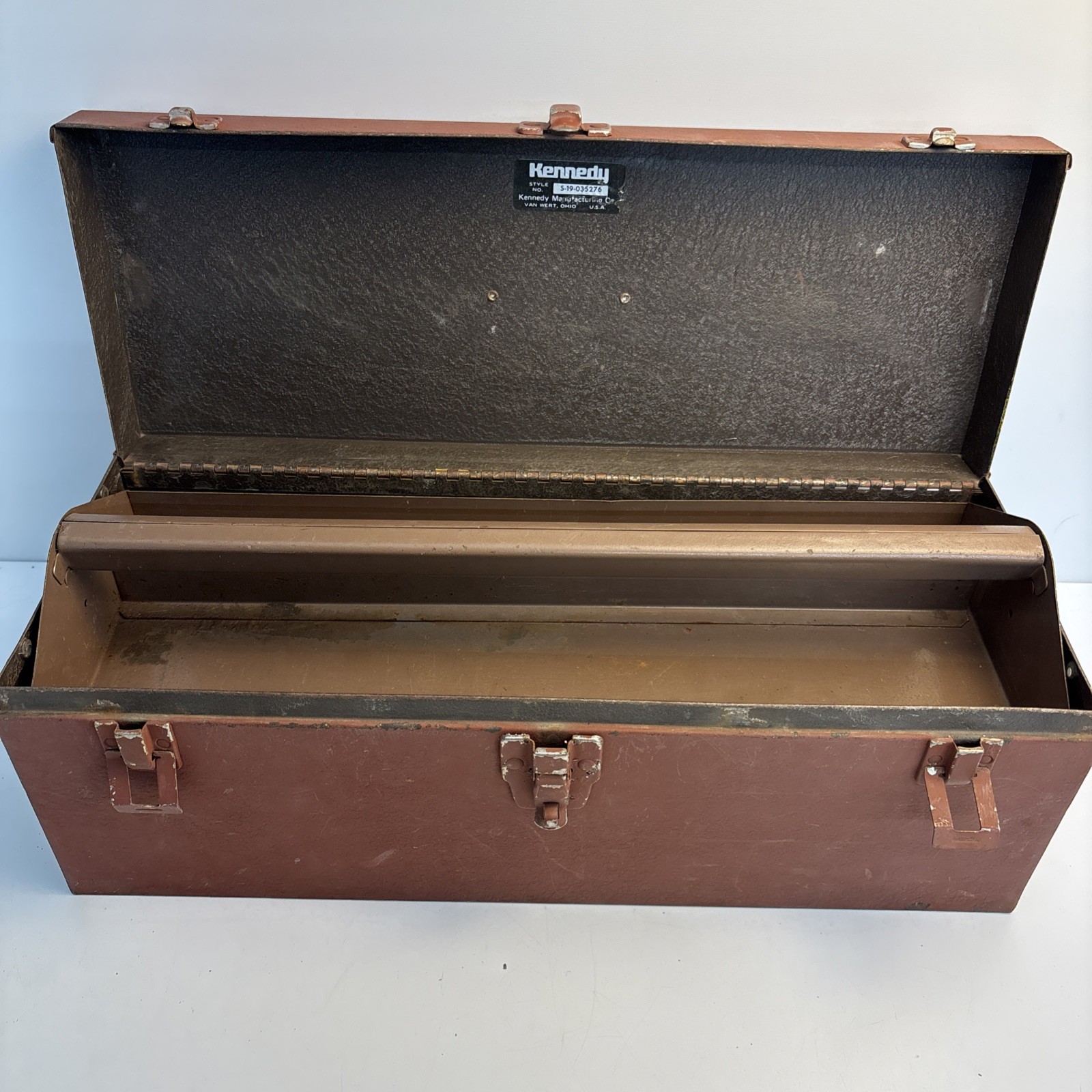 Vintage Kennedy S 19-035276 Metal Toolbox Chest Made in USA