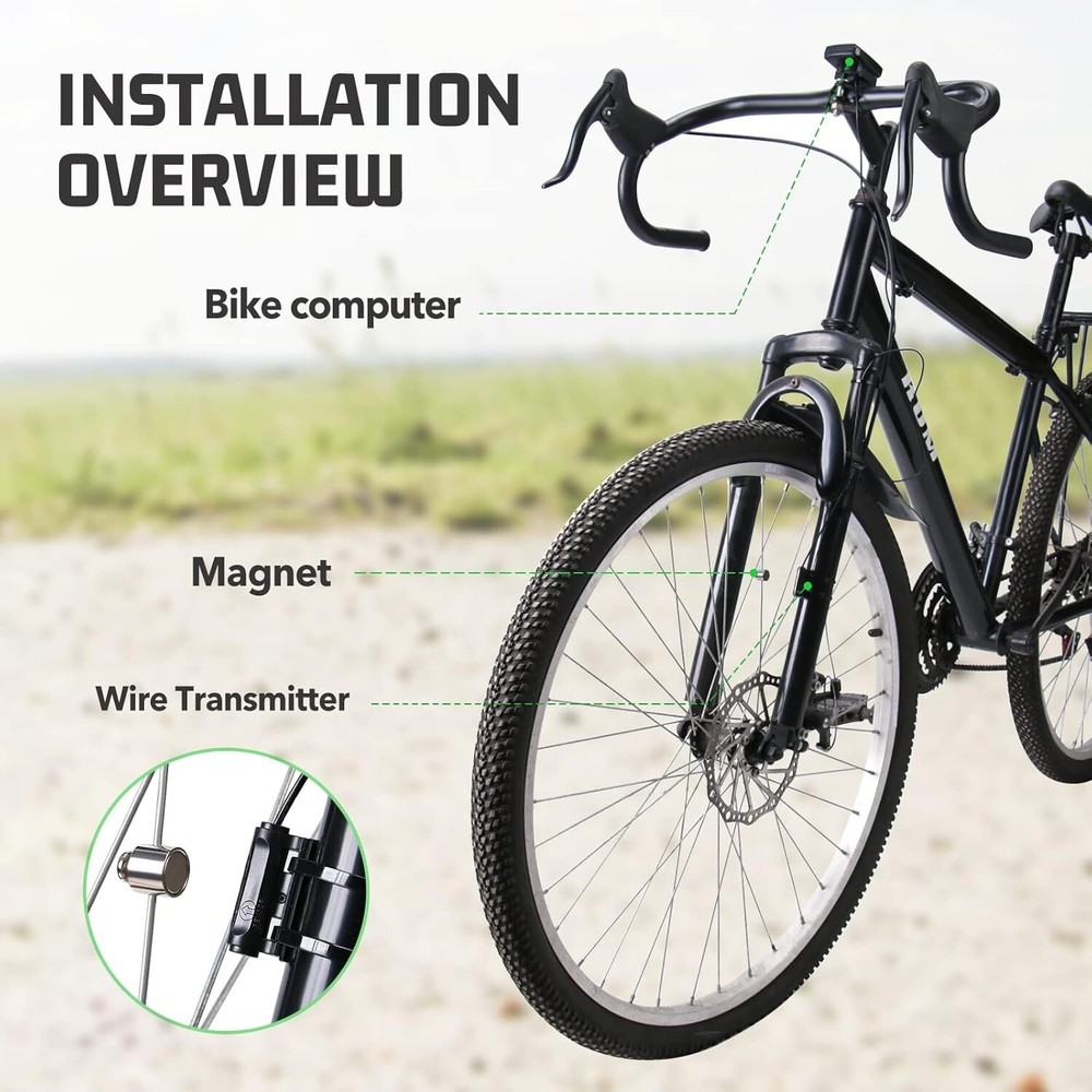 LCD Digital Bicycle Computer Bike Backlight Speedometer Odometer Waterproof