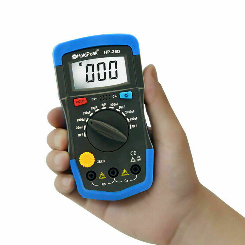 Capacitor Tester Kit 2000 Counts Digital Capacitance Meter BackLight 20000uF