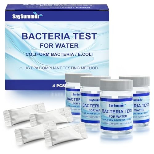 Drinking Water Bacteria Test Kit: Detecting Coliform E coli Bacteria - 4 Tests