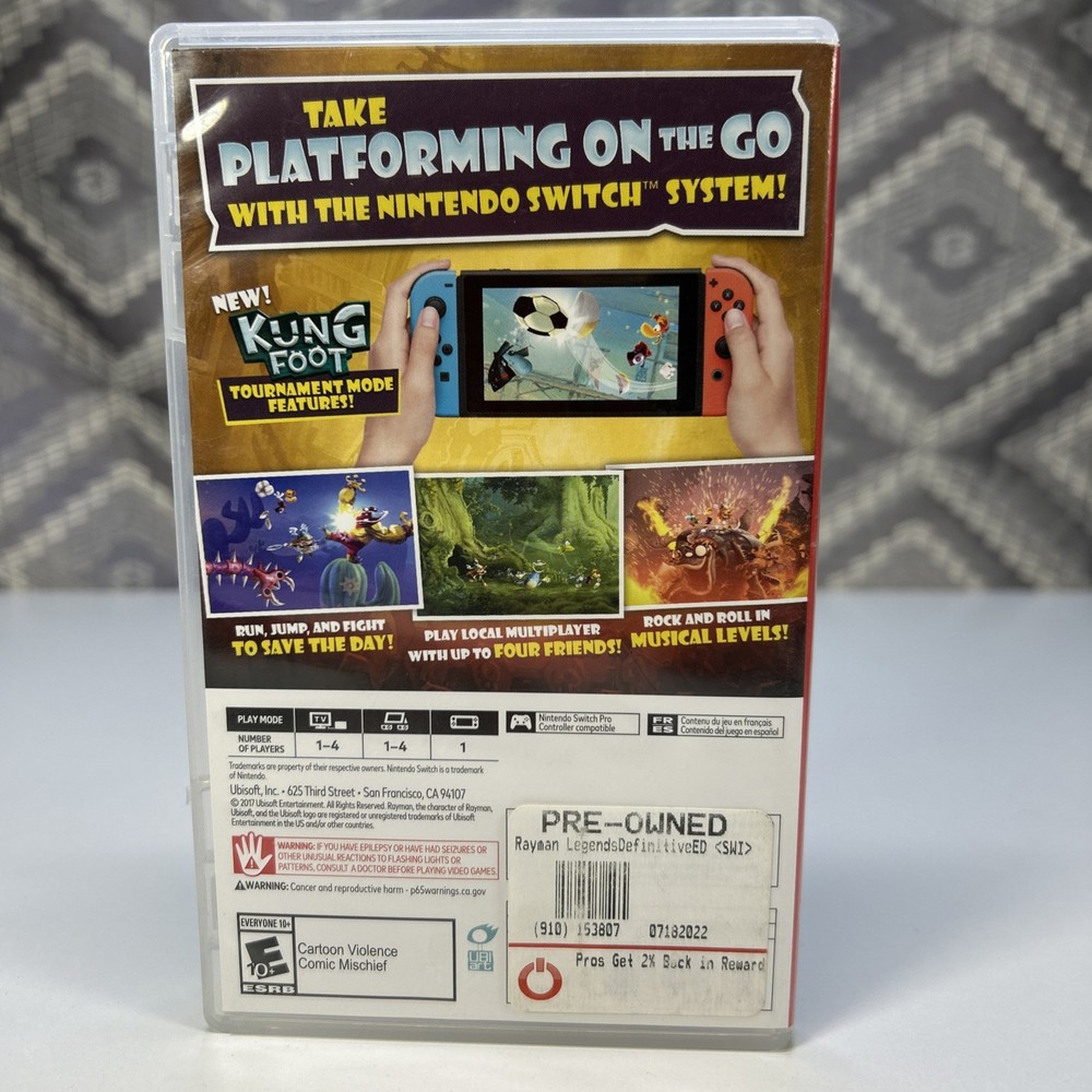 Rayman Legends - Definitive Edition - Nintendo Switch CASE ONLY