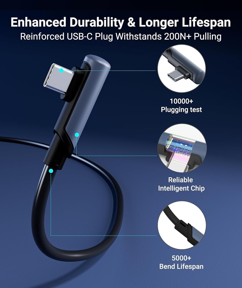 16 FT USB 3.0 Link Cable for Oculus & Pico VR Headsets - Reliable & Comfortable