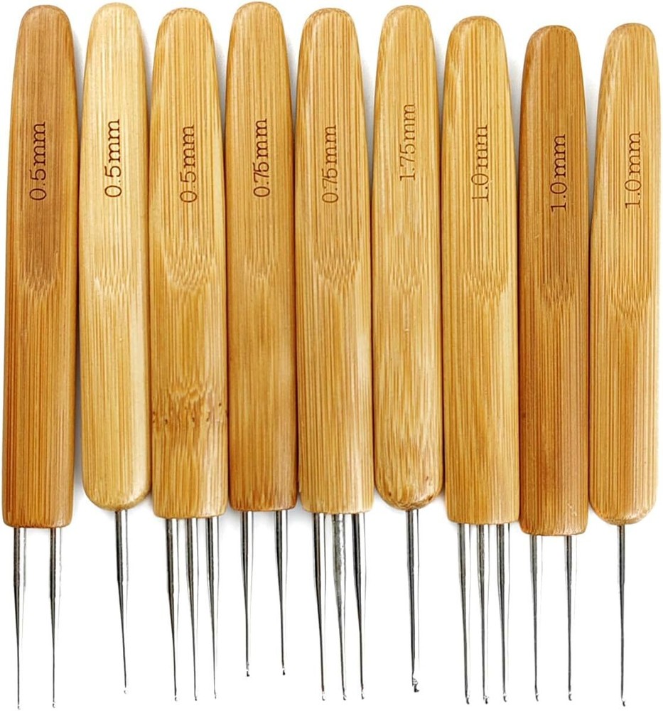 9PCS Dreadlock Crochet Hook for Hair Braid Dreadlock Dread Locks Needle Tool