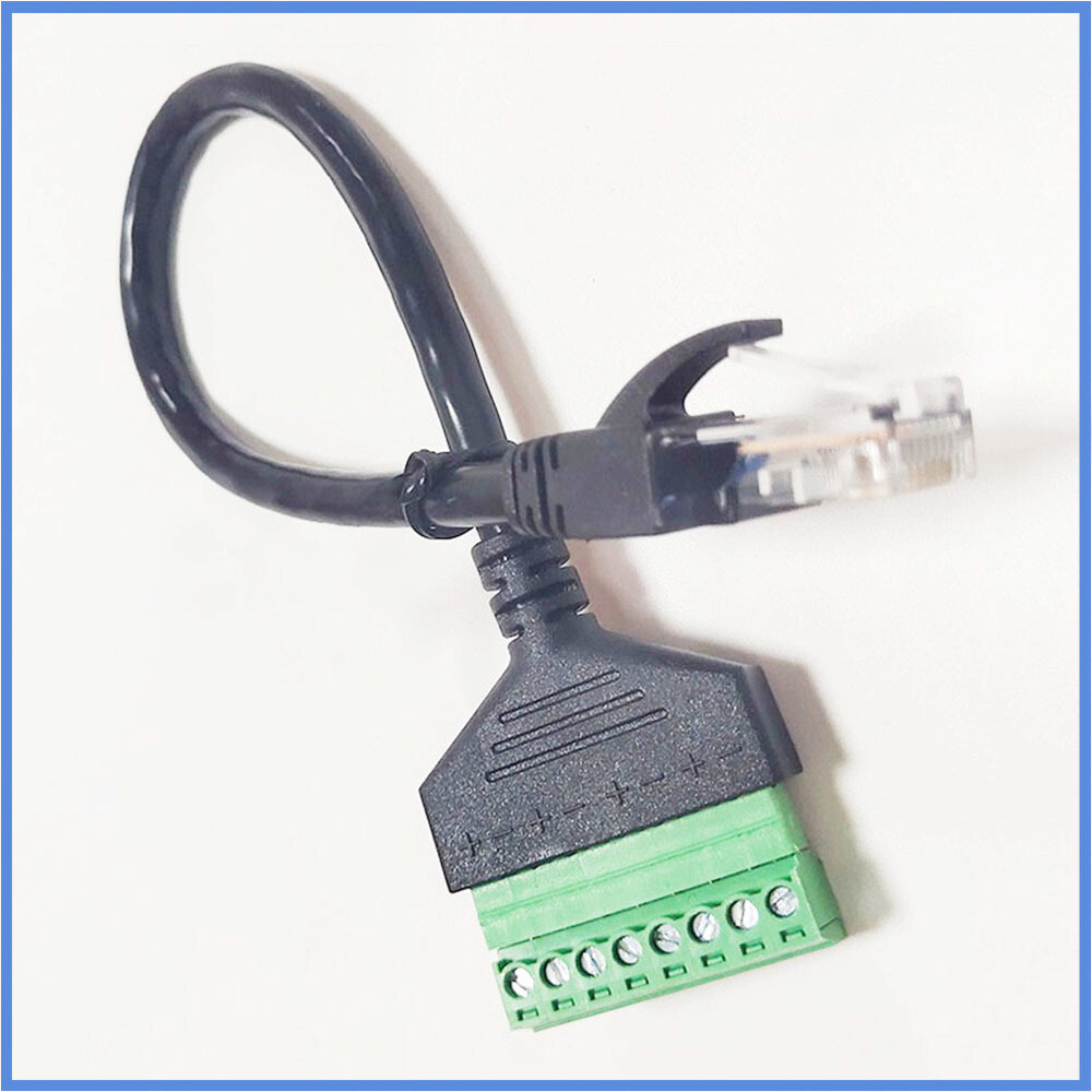 Network RJ45 revolution terminal 8-core extension cable adapter cable can fixed