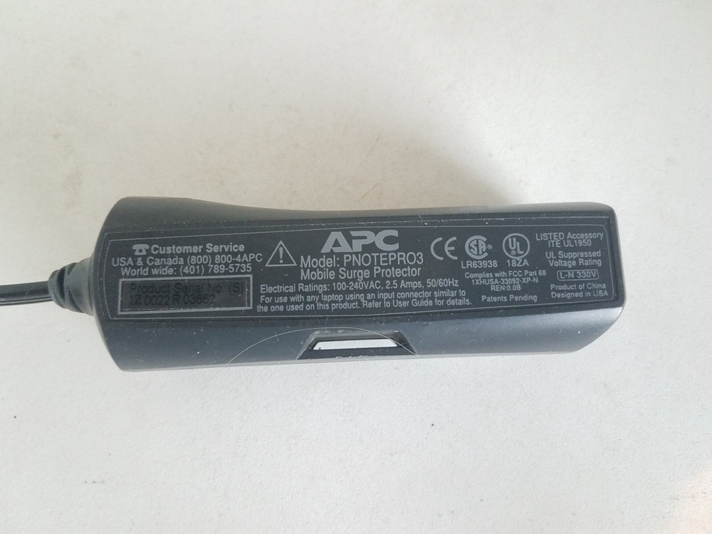 APC PNOTEPRO3 Mobile Surge Protector 2.5 Amps