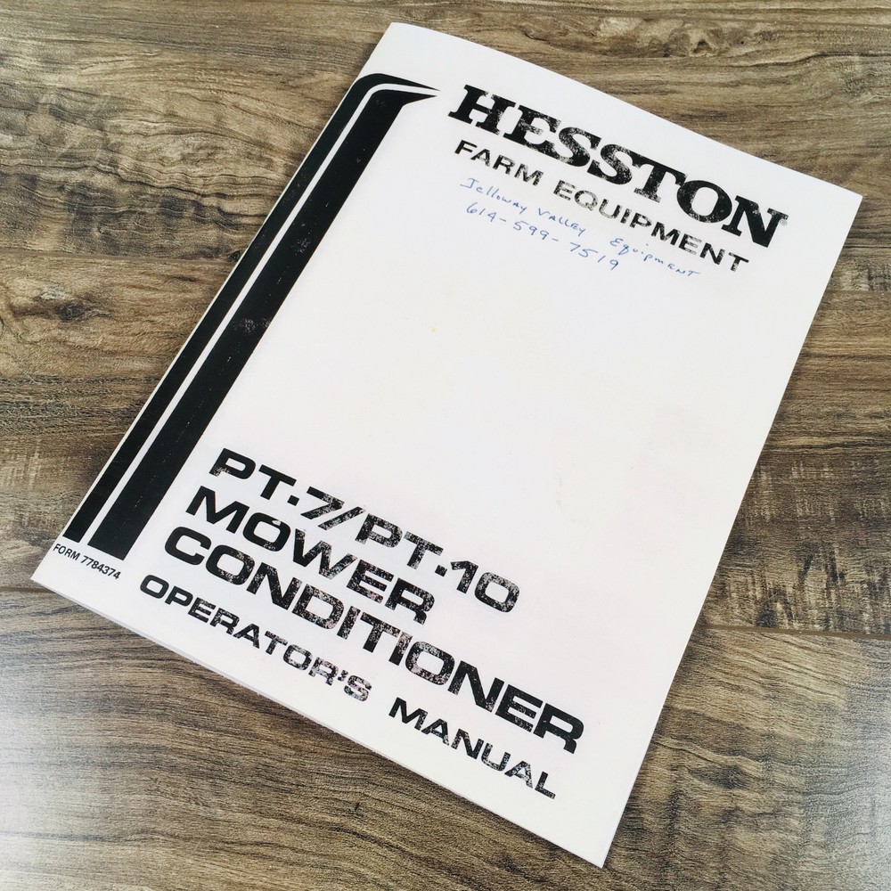 Hesston Pt 7 Pt 10 Mower Conditioner Owners Operators Manual Maintenance Book
