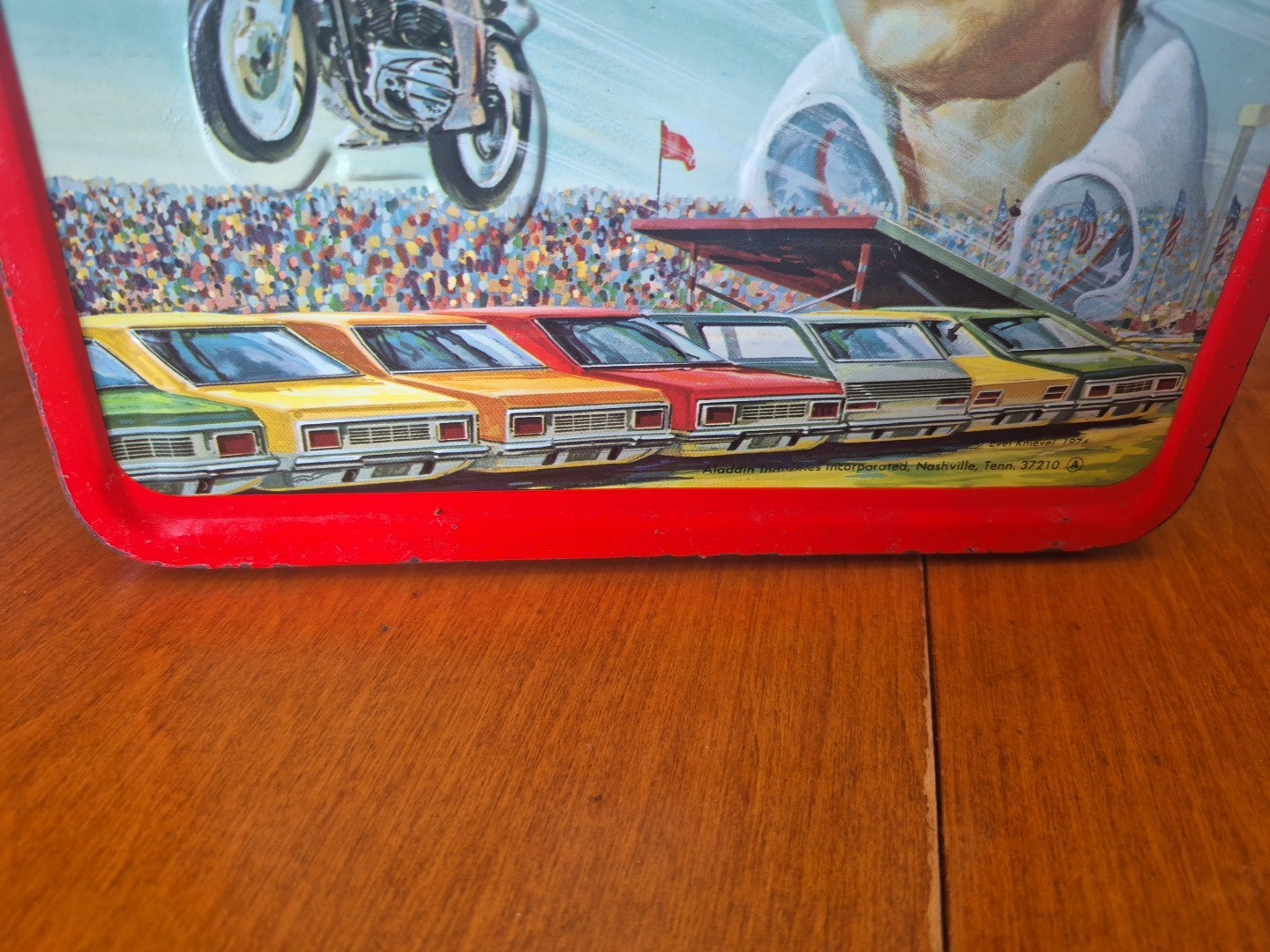 1974 evel knievel lunch box