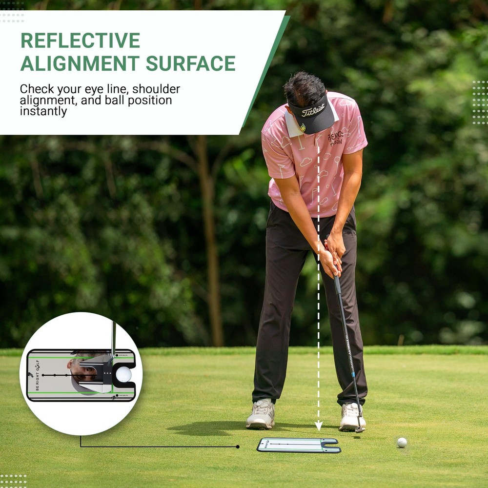 Golf Putting Mirror - Putting Mirror Training Aid - Putting Alignment Practic...