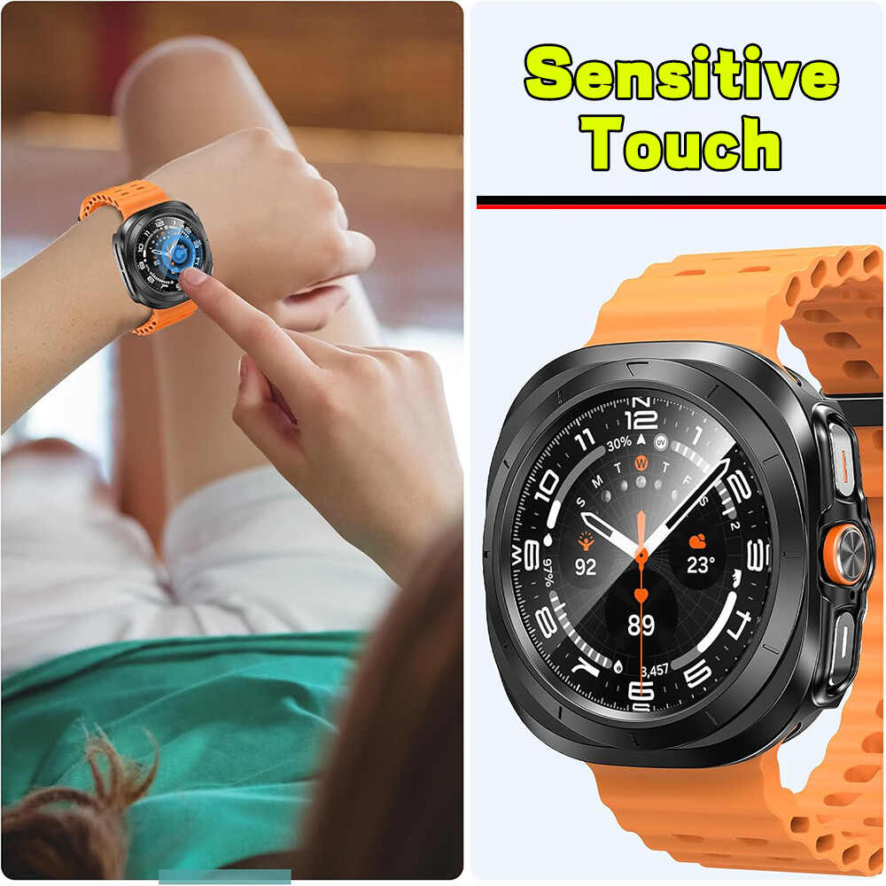 2X Hard Case Screen Protector Full Coverage For Samsung Galaxy Watch Ultra 47mm