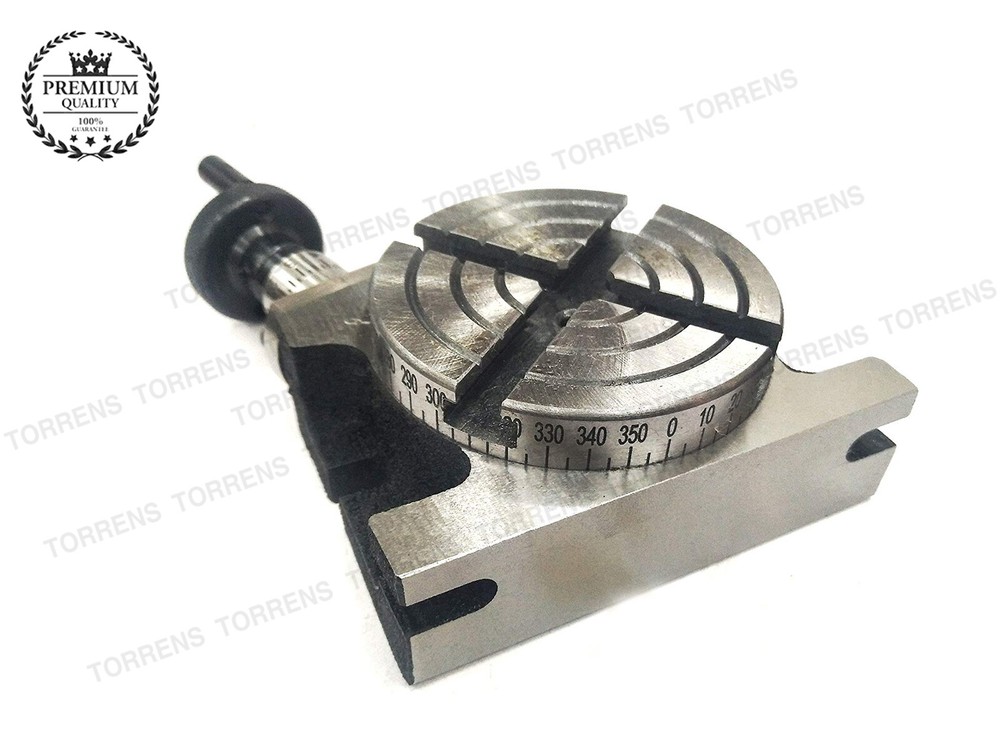 Rotary Table 3" 80mm Precision for Milling Machine Horizontal & Vertical 4 Slots