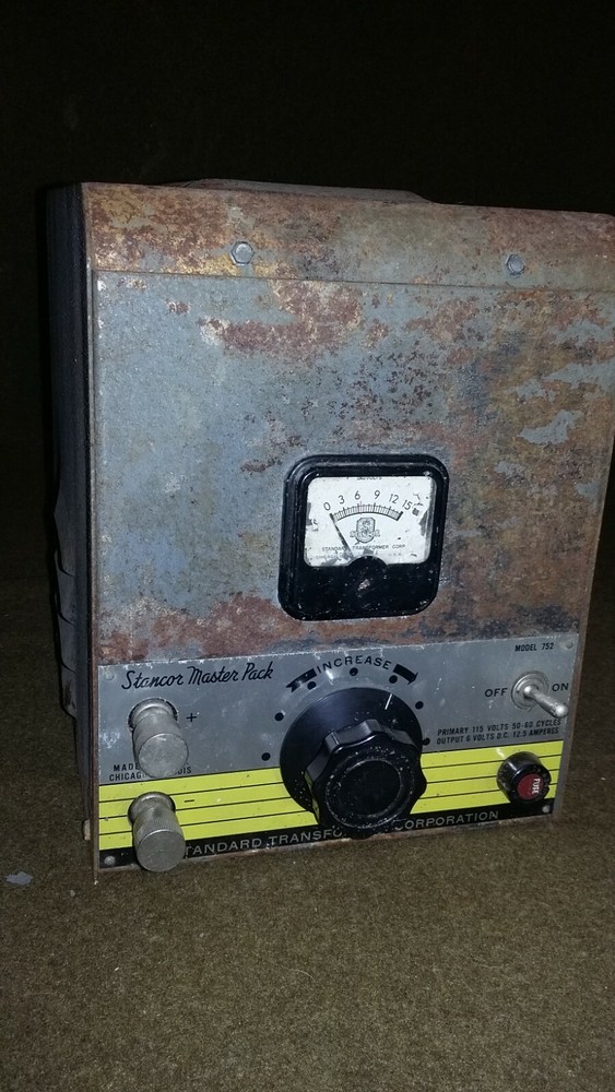 Stancor Master Pack Standard 6 VDC 12.5 A Transformer Model 752 Powers On, As Is